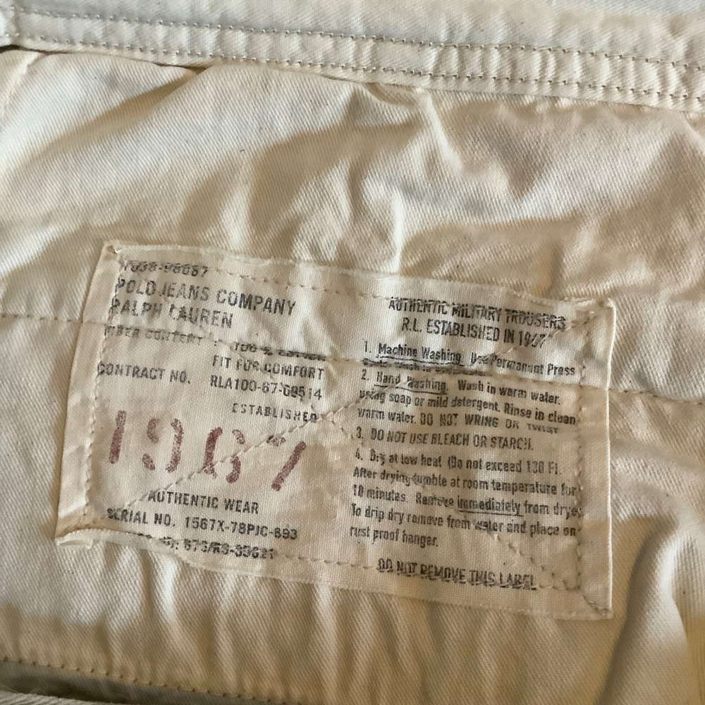 Polo Jeans Co Ralph Lauren Mens 42 Khaki Cargo Shorts 67th Reg Military Trousers - Picture 7 of 16